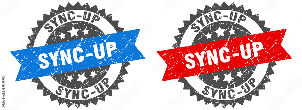 sync-up band sign. sync-up grunge stamp set