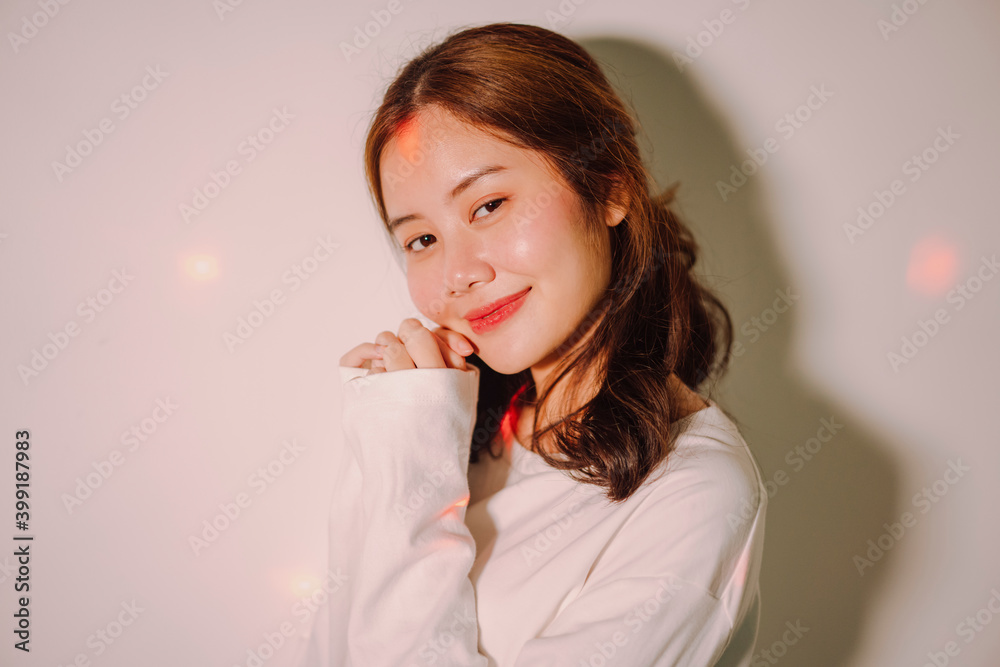 Portrait of beauty asian woman black hair on white background. Portrait of beauty asian woman black hair on white background.