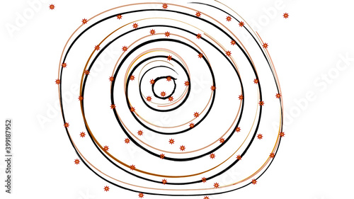 Abstrakte Weihnachts Spirale