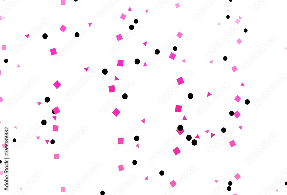 Light Pink vector cover in polygonal style with circles. Light Pink vector cover in polygonal style with circles.