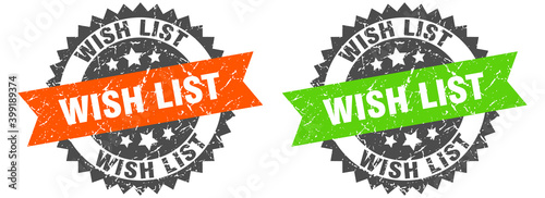 wish list band sign. wish list grunge stamp set