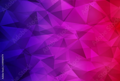 Dark Purple, Pink vector gradient triangles texture.