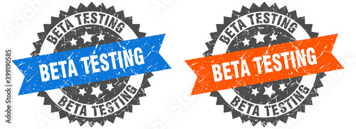 beta testing band sign. beta testing grunge stamp set