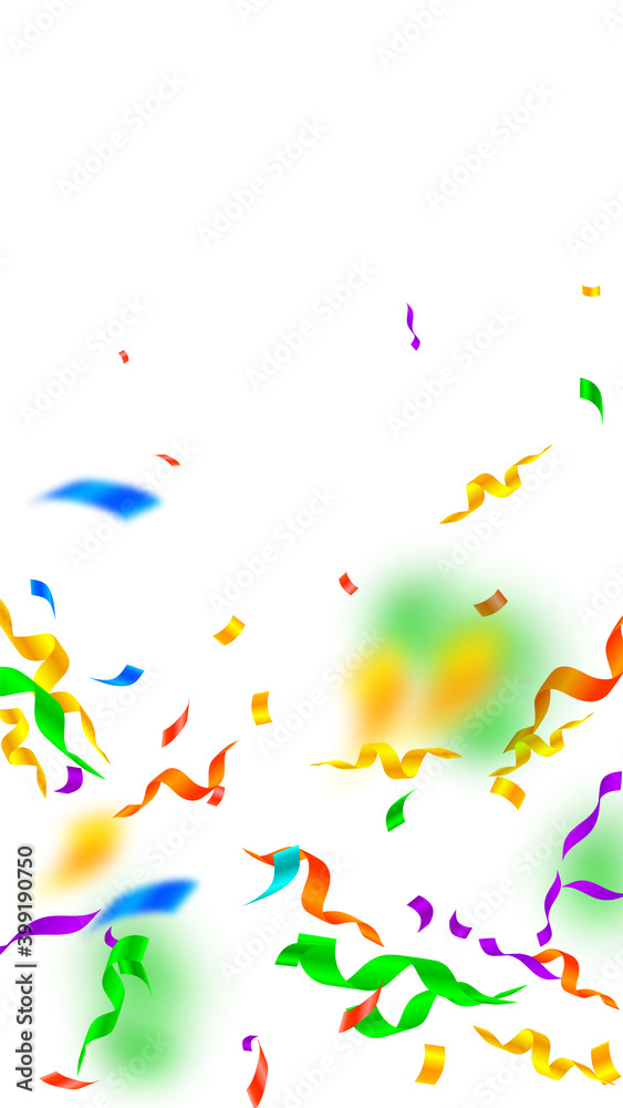 Fototapeta premium Streamers and confetti. Festive streamers tinsel a