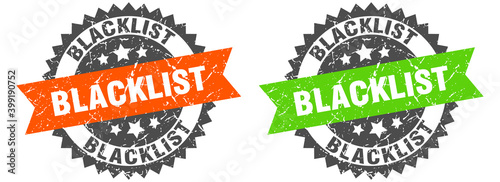 blacklist band sign. blacklist grunge stamp set