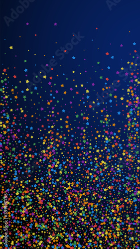 Festive wondrous confetti. Celebration stars. Rain