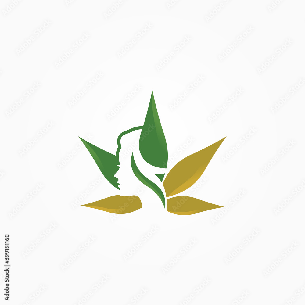 green leaf icon/cannabis Logo/beauty logo green leaf icon/cannabis Logo/beauty logo