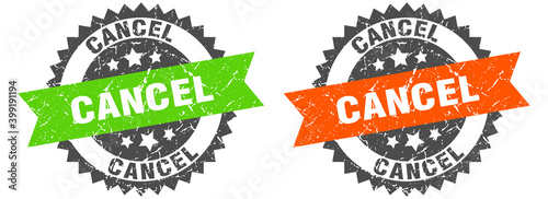 cancel band sign. cancel grunge stamp set