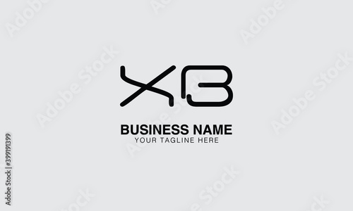 XB X B initial modern minimal creative logo vector template image photo