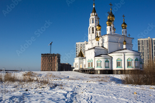 russian orthodox church in winter