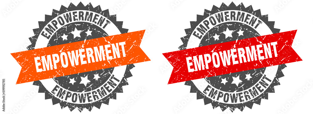 Fototapeta premium empowerment band sign. empowerment grunge stamp set