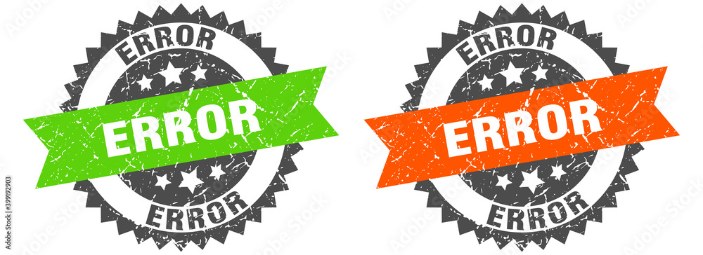 Obraz premium error band sign. error grunge stamp set