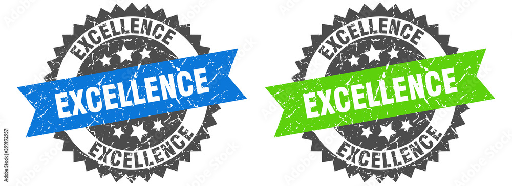 Obraz premium excellence band sign. excellence grunge stamp set