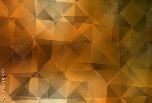 Light Orange vector abstract polygonal template.