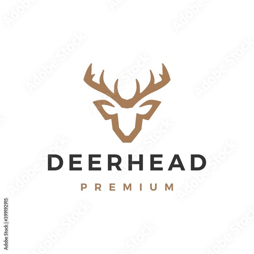 deer head logo vector icon illustration