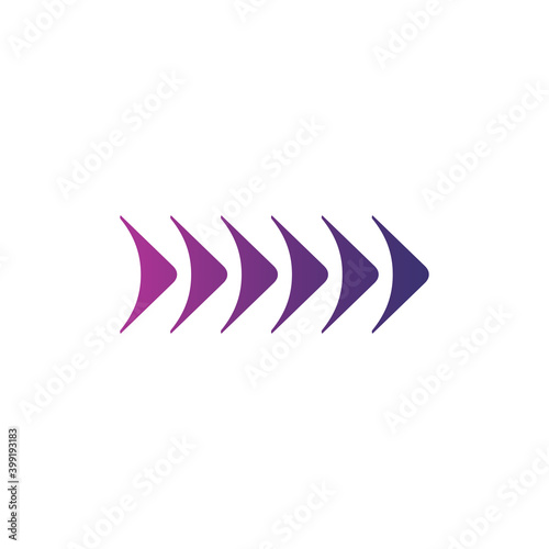 Gradient chevron arrows rig...