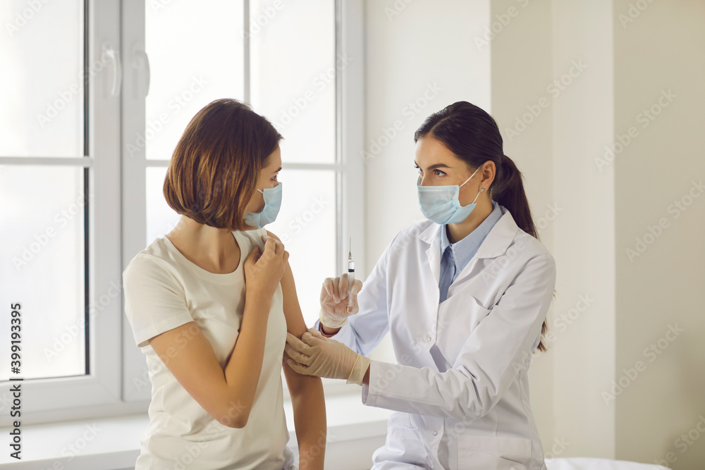 Fototapeta premium Vaccination in clinic office and medicare concept