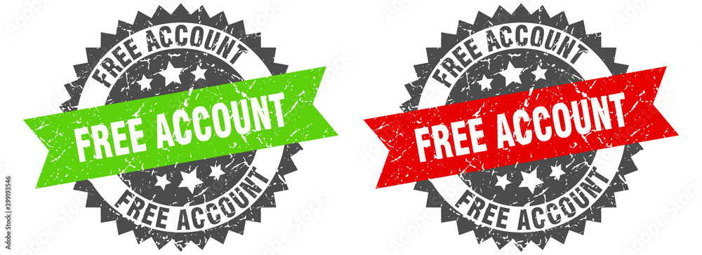 Obraz premium free account band sign. free account grunge stamp set