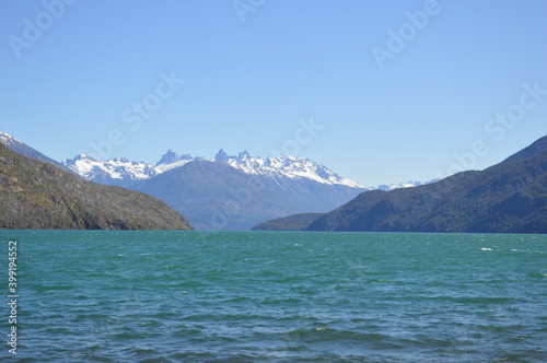 lake in the argentinian mountains