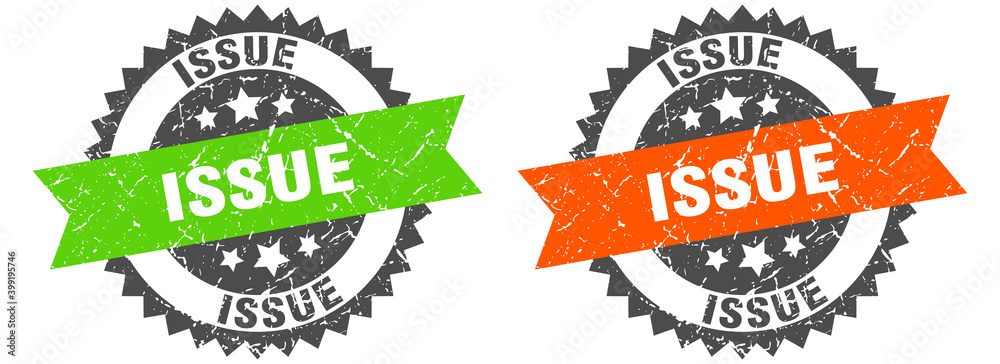 Obraz premium issue band sign. issue grunge stamp set