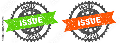 issue band sign. issue grunge stamp set