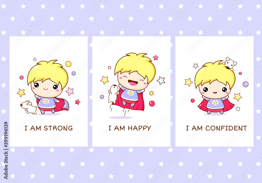 Set of vector banners with affirmations for kids playroom Set of vector banners with affirmations for kids playroom