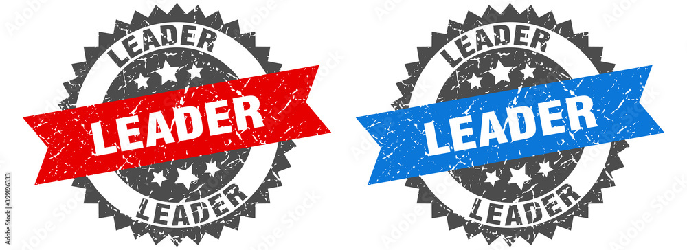 Obraz premium leader band sign. leader grunge stamp set