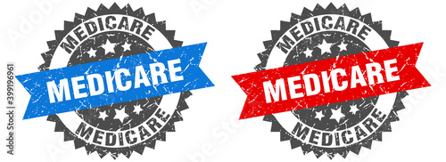medicare band sign. medicare grunge stamp set