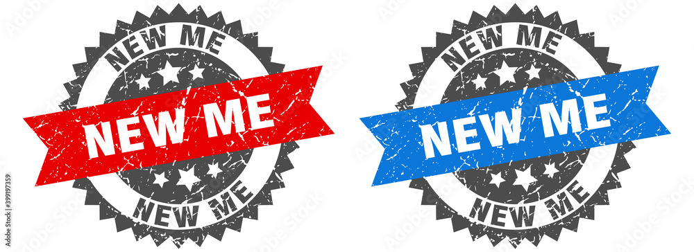Obraz premium new me band sign. new me grunge stamp set