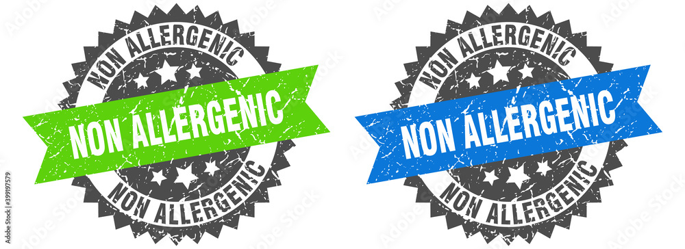 Obraz premium non allergenic band sign. non allergenic grunge stamp set