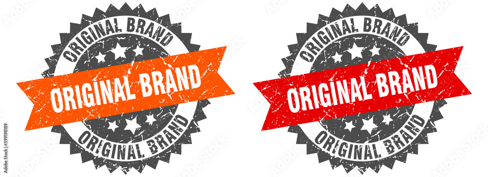 Obraz premium original brand band sign. original brand grunge stamp set