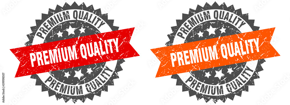 Obraz premium premium quality band sign. premium quality grunge stamp set