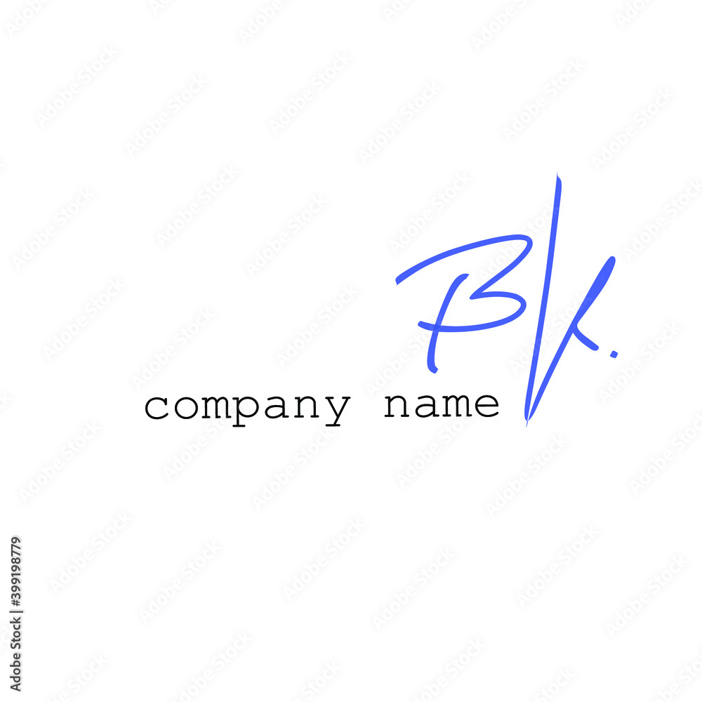 Initial BK beauty monogram and elegant logo design Initial BK beauty monogram and elegant logo design