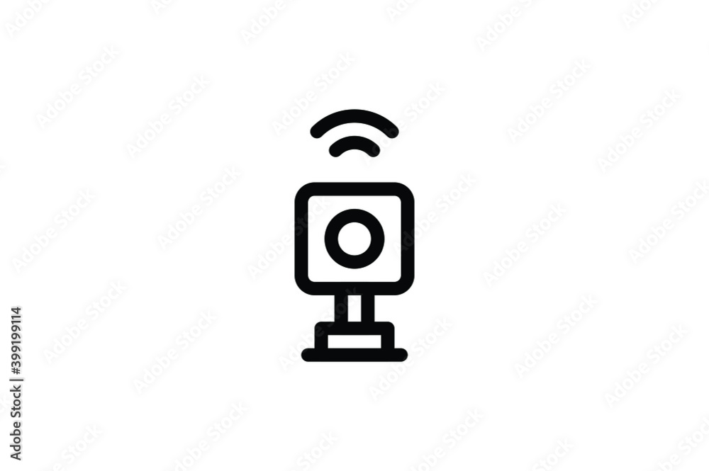 Television Outline Icon - Speaker Television Outline Icon - Speaker