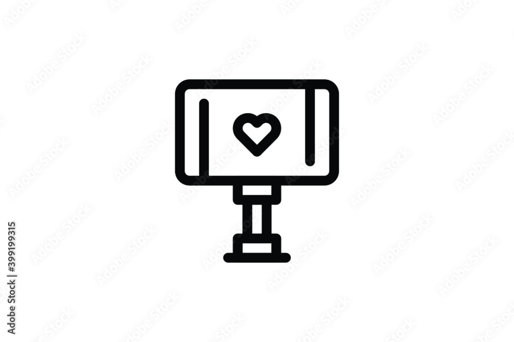 Television Outline Icon - Monitor Television Outline Icon - Monitor
