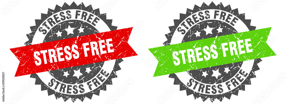 Obraz premium stress free band sign. stress free grunge stamp set