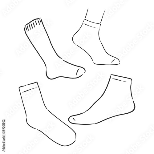 Socks sketch icon for web, mobile and infographics. Hand drawn Socks icon. Socks vector icon. Socks icon isolated