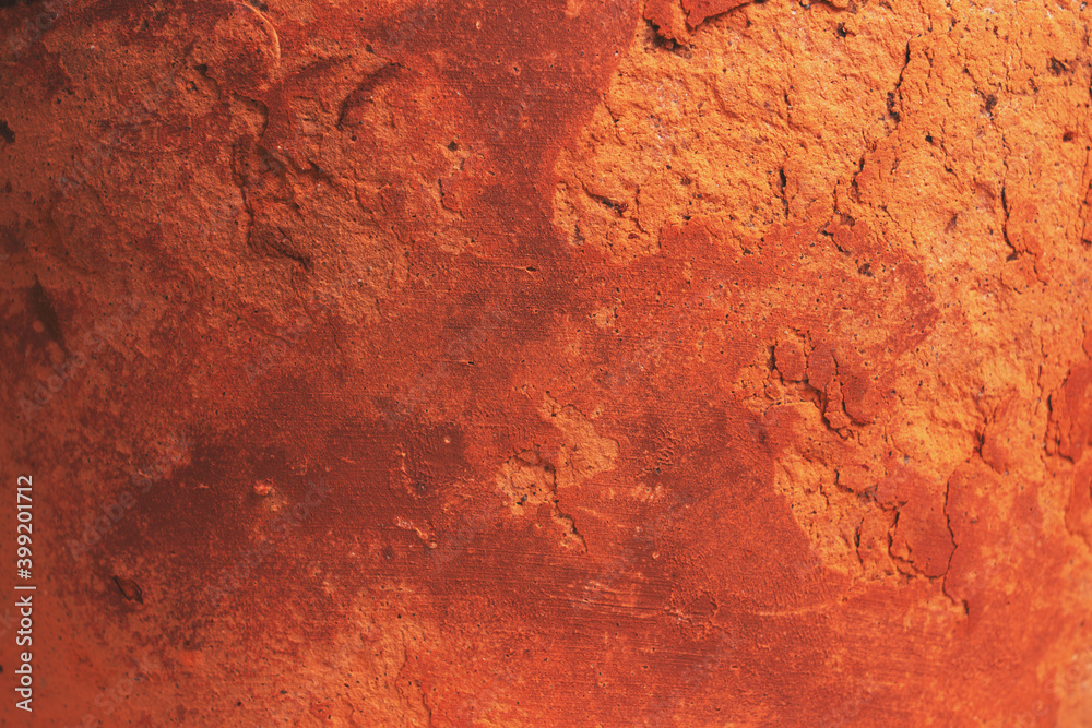 Fototapeta premium Close up antique decorative clay vases background.