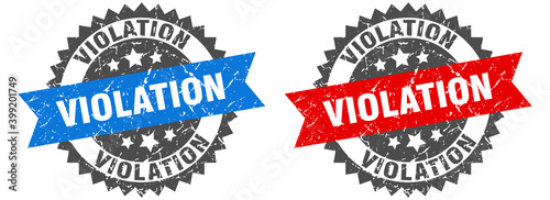 violation band sign. violation grunge stamp set