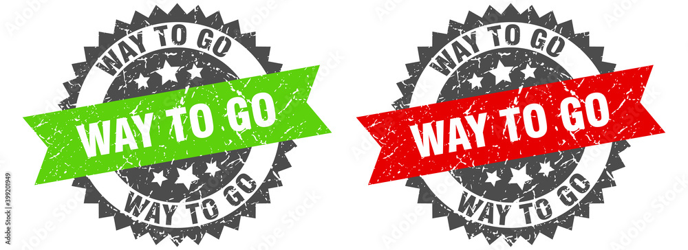 Obraz premium way to go band sign. way to go grunge stamp set