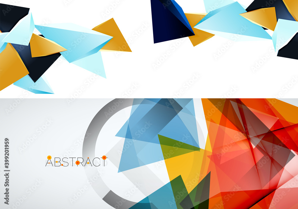 Set of vector geometric backgrounds. Vector illustration for covers, banners, flyers and posters and other designs Set of vector geometric backgrounds. Vector illustration for covers, banners, flyers and posters and other designs