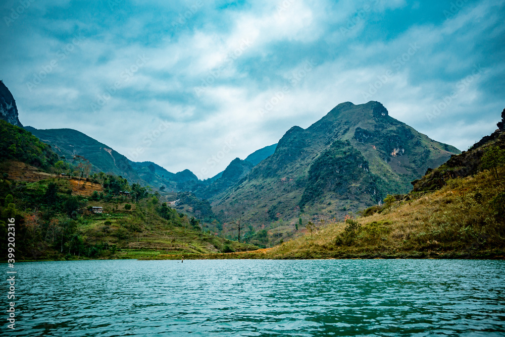 Ma Pi Leng Mountain view from Nho Que River, one of the most beautiful is a River in Vietnam