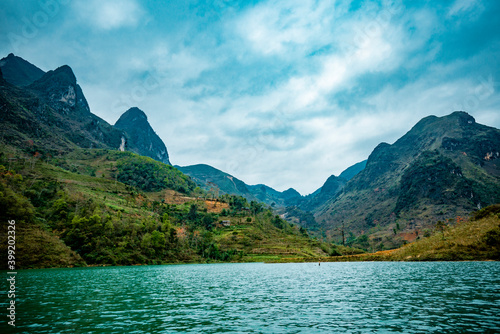 Ma Pi Leng Mountain view from Nho Que River, one of the most beautiful is a River in Vietnam © Nhan