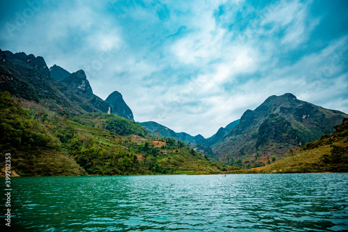 Ma Pi Leng Mountain view from Nho Que River, one of the most beautiful is a River in Vietnam