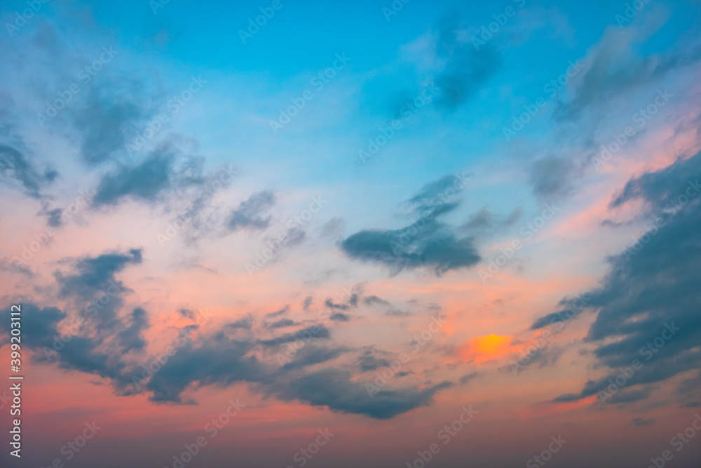 Beautiful colorful morning sky background