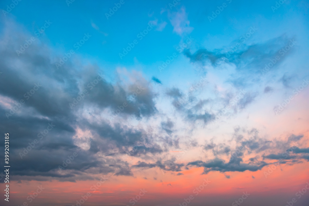 Beautiful colorful morning sky background