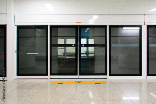 Photography Korean Subway Platform and Screen Door