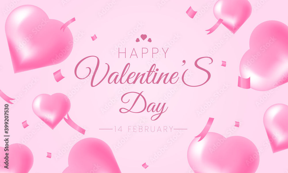 Valentine's day attractive background design vector - obrazy, fototapety, plakaty 