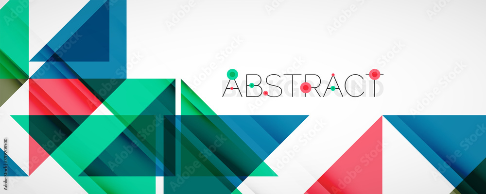 Set of vector triangle geometric backgrounds. Vector illustration for covers, banners, flyers and posters and other designs