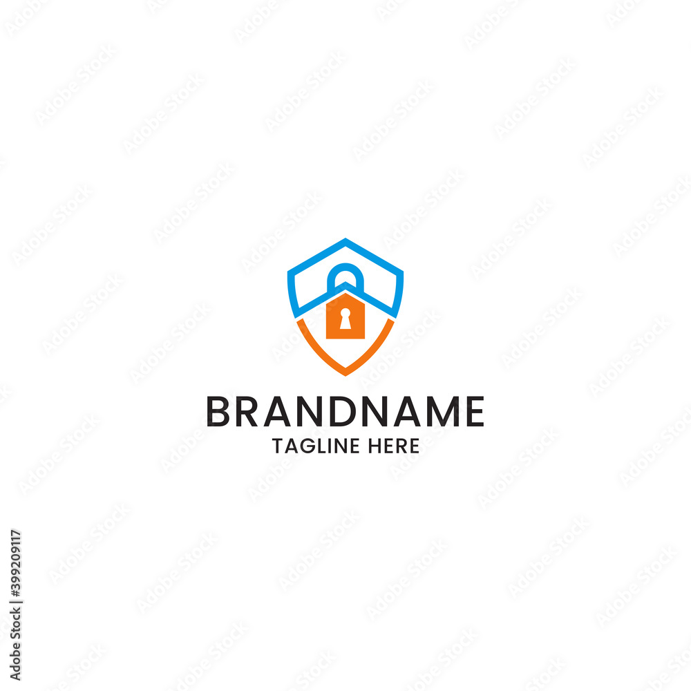 Shield Security logo icon design template. Padlock, key, modern vector Shield Security logo icon design template. Padlock, key, modern vector
